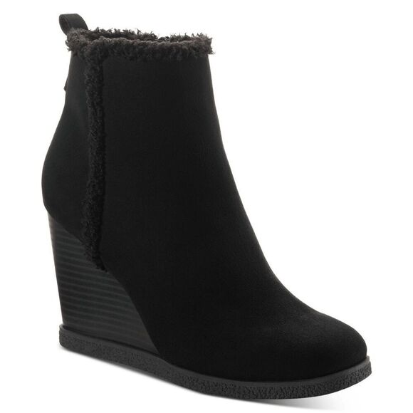 Sun + Stone Women's Camillia Wedge Booties - Black 11M - Picture 7 of 8